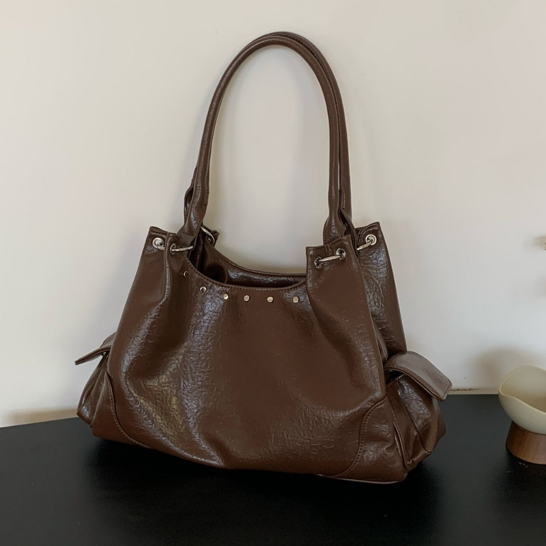Women Hand Bags For Office - Повседневная женская сумка с заклепками, большая