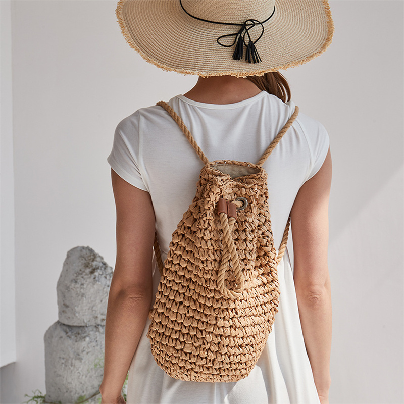 Women'S Raffia Bags - 2023 Летние повседневные соломенные рюкзаки для