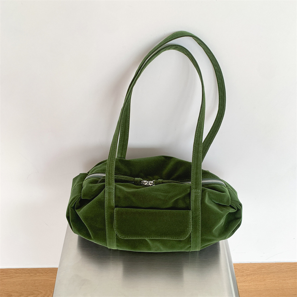 Women Hand Bags For Office - Винтажная женская сумка-бостон из бархата, большая